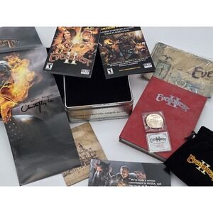 EverQuest 2 II Collectors Ed PC Game Tin w/ Cloth Maps Books, Disk, Poster, Coin